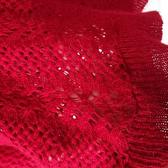 Notations short sleeve turtleneck sweater red xl - Picture 6 of 11